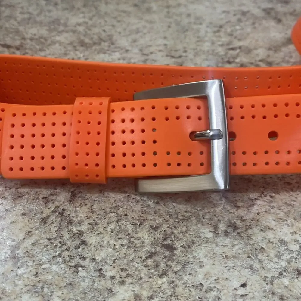 Orange heavy duty Silicone perforated belt